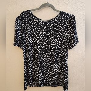 Express Black and White Pattern Dress Shirt